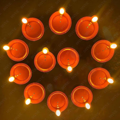 Reusable Water Sensor Lighting Diya's For Diwali, Pooja & Gifting ( PACK OF 6,/12,/18,/24 )