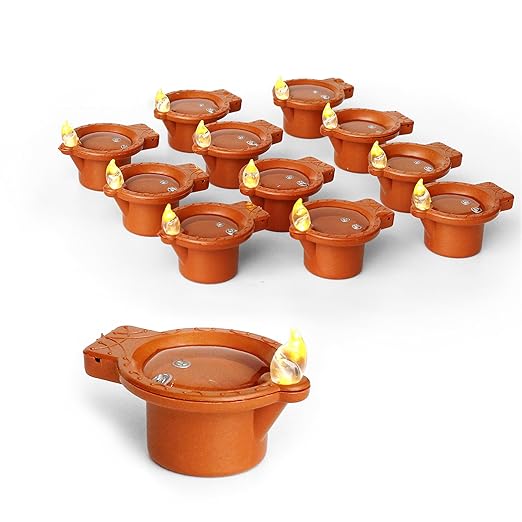 Reusable Water Sensor Lighting Diya's For Diwali, Pooja & Gifting ( PACK OF 6,/12,/18,/24 )