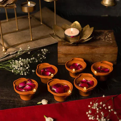 Reusable Water Sensor Lighting Diya's For Diwali, Pooja & Gifting ( PACK OF 6,/12,/18,/24 )